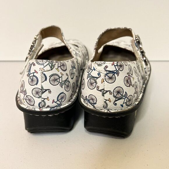 Alegria Paloma Bicycle Print Rocker Sole Mary Jane Shoes - Picture 5 of 8